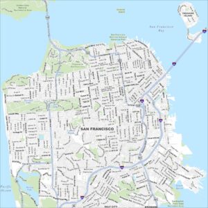San Francisco Map California
