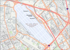 San Jose International Airport Map
