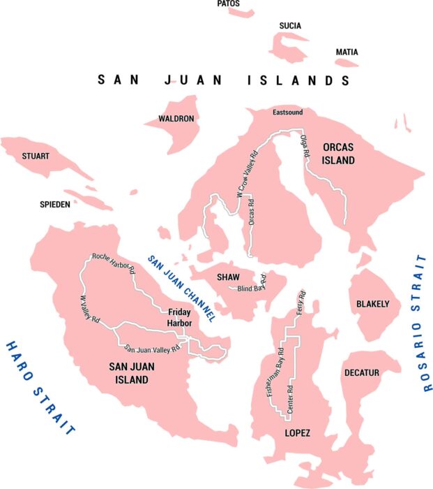 San Juan Islands Map