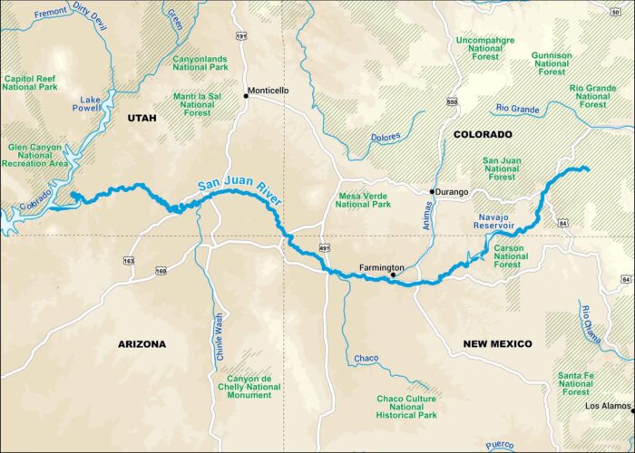 San Juan River Map
