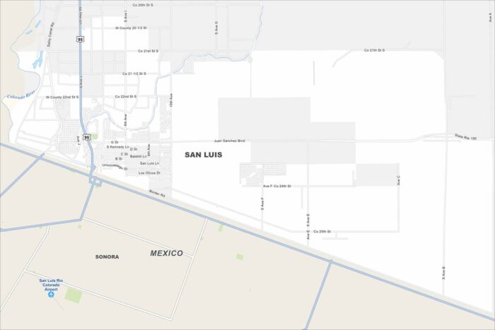 San Luis Map Arizona