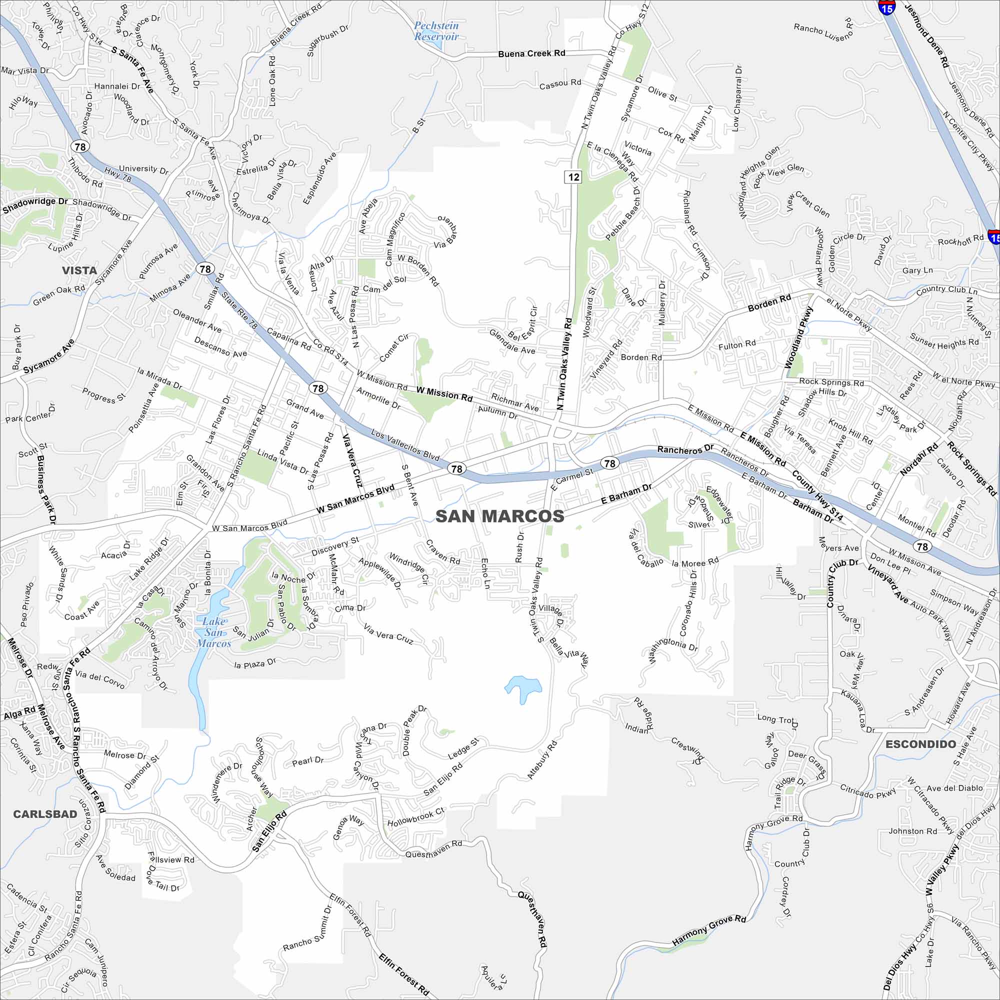 San Marcos Map California