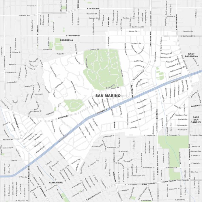 San Marino Map California