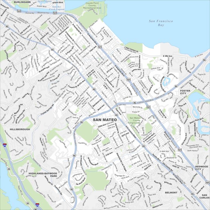 San Mateo Map California