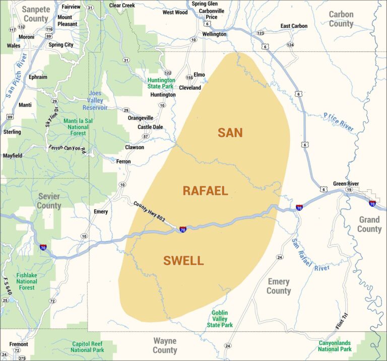 San Rafael Swell Map