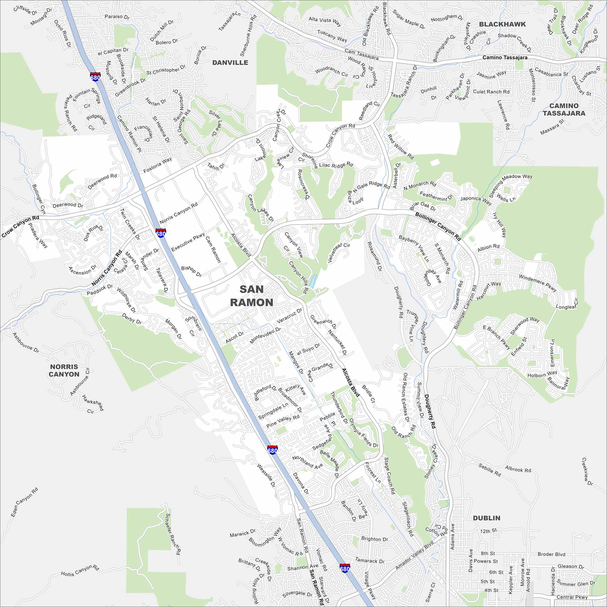 San Ramon Map California