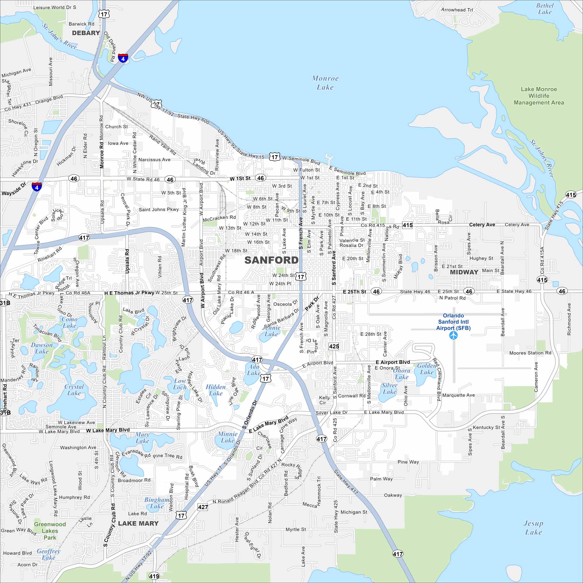 Sanford Map Florida