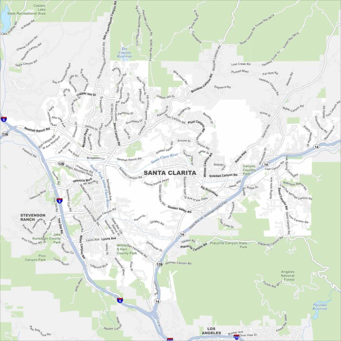 Santa Clarita Map California