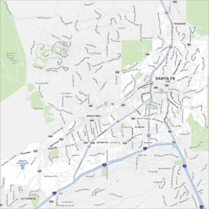 Santa Fe Map New Mexico