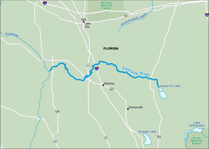 Santa Fe River Map