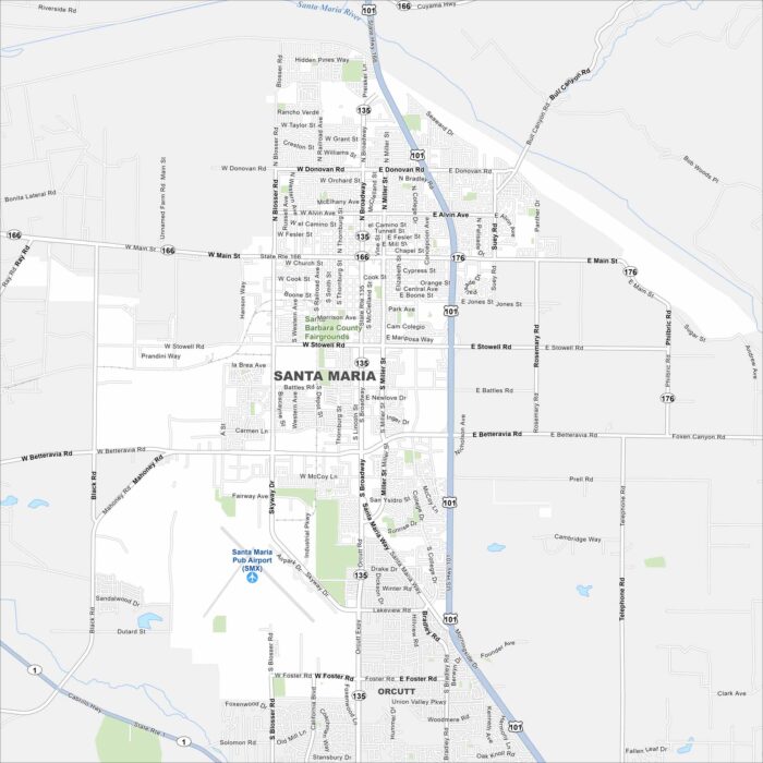 Santa Maria Map California