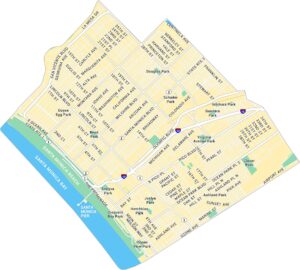 Santa Monica Map Los Angeles