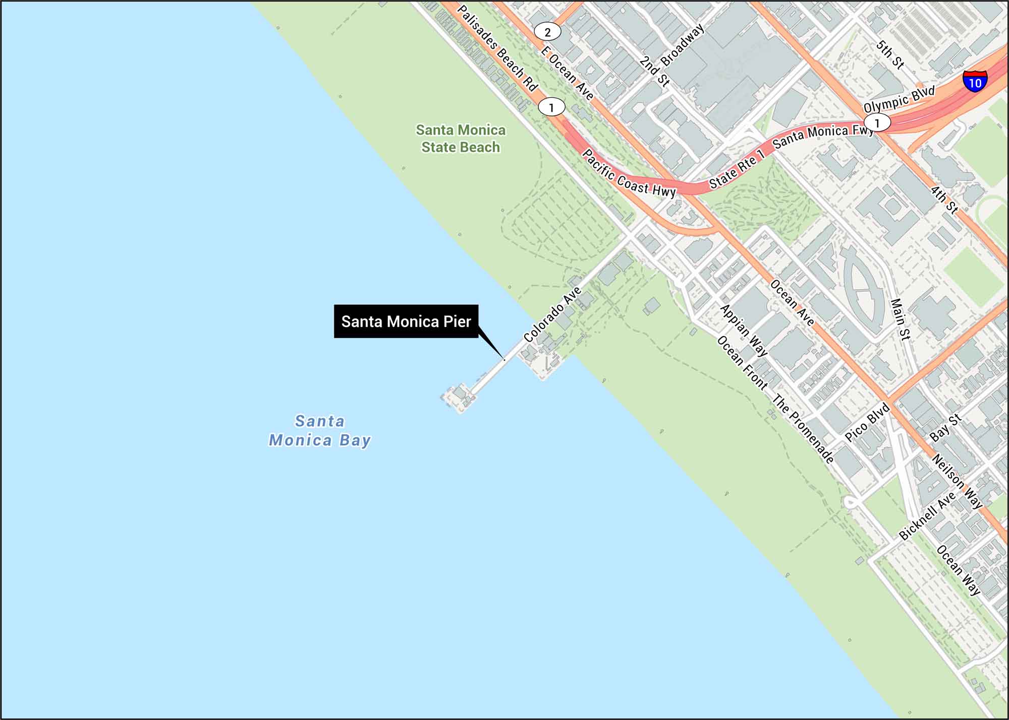 Santa Monica Pier Map