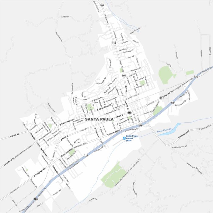 Santa Paula Map California