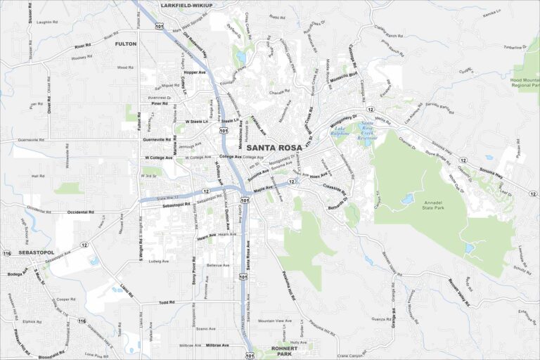 Map of Santa Rosa, California - US Maps