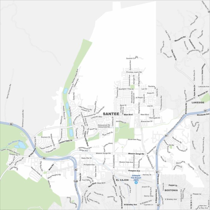 Santee Map California