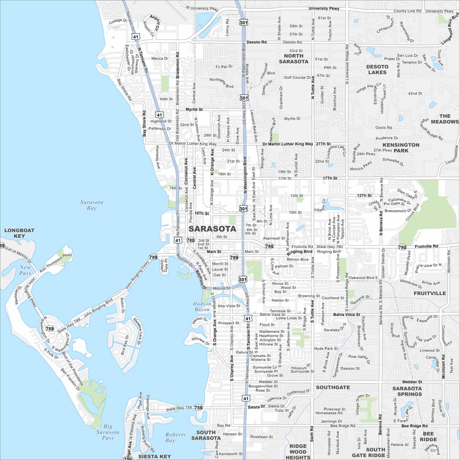 Map of Sarasota, Florida - US Maps
