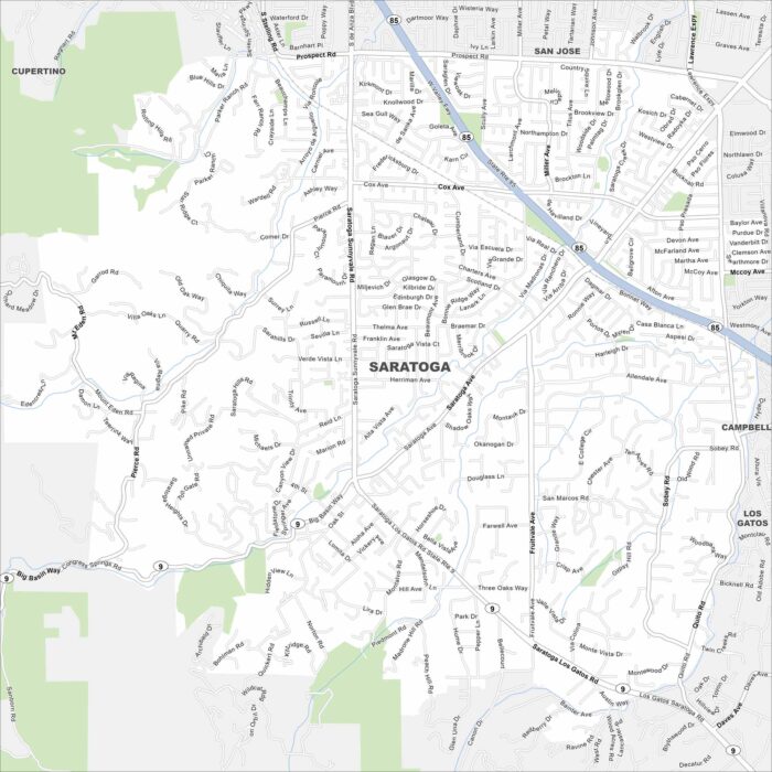 Saratoga Map California