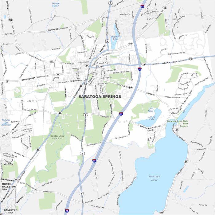 Saratoga Springs Map New York
