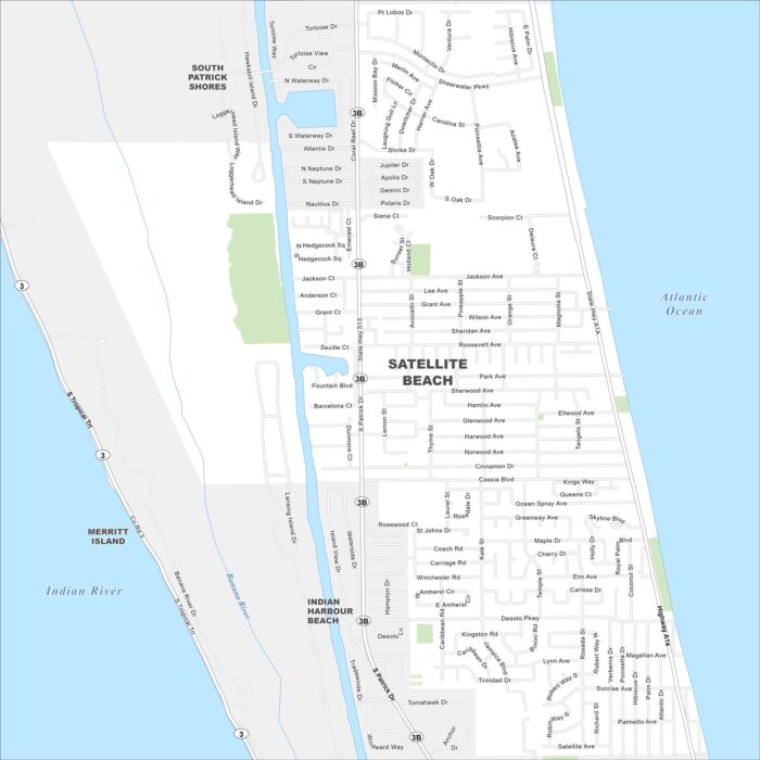 Satellite Beach Map Florida
