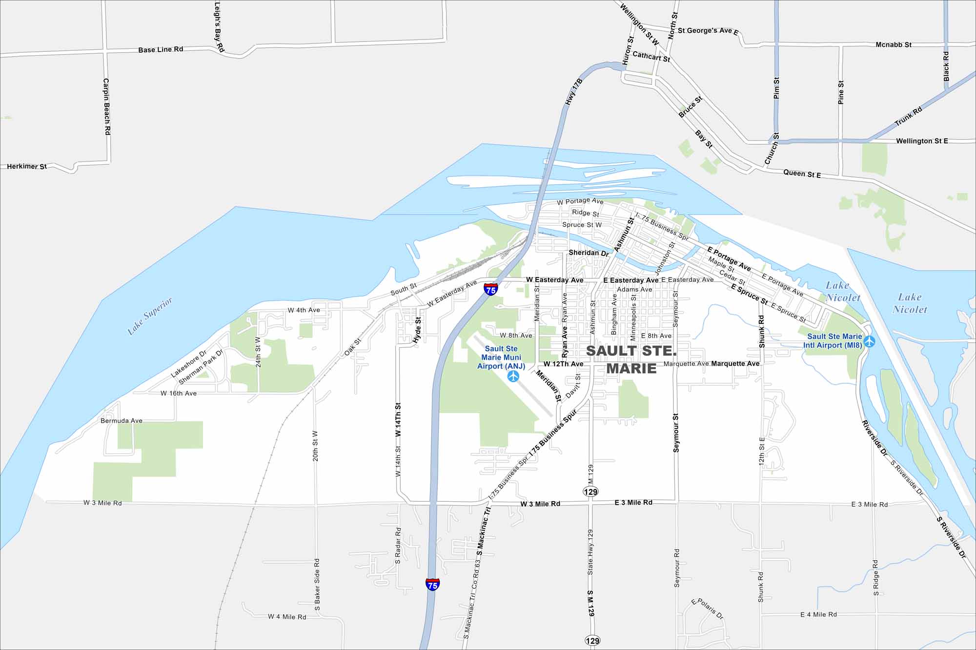 Sault Ste Marie Map Michigan