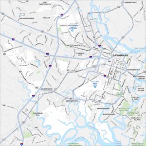 Savannah Map Georgia