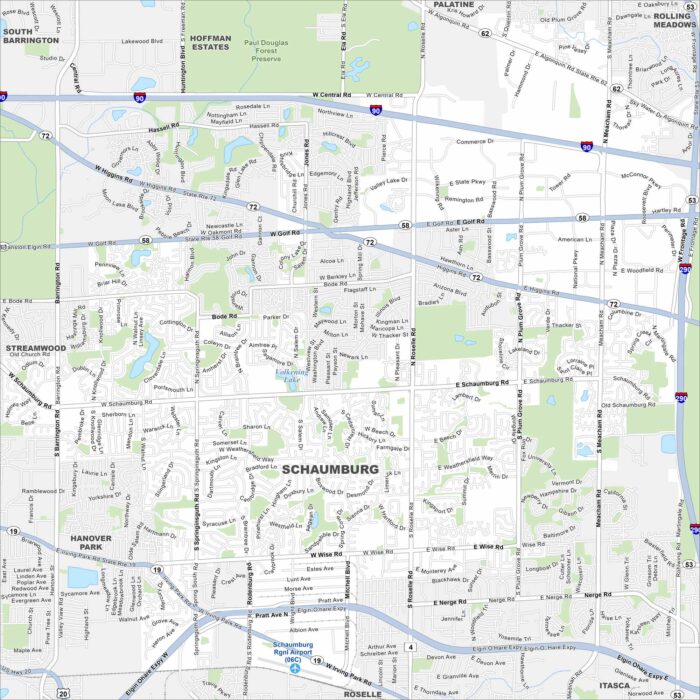 Schaumburg Map Illinois