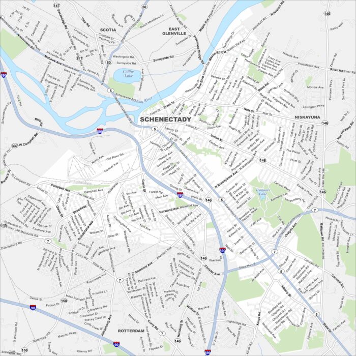 Schenectady Map New York