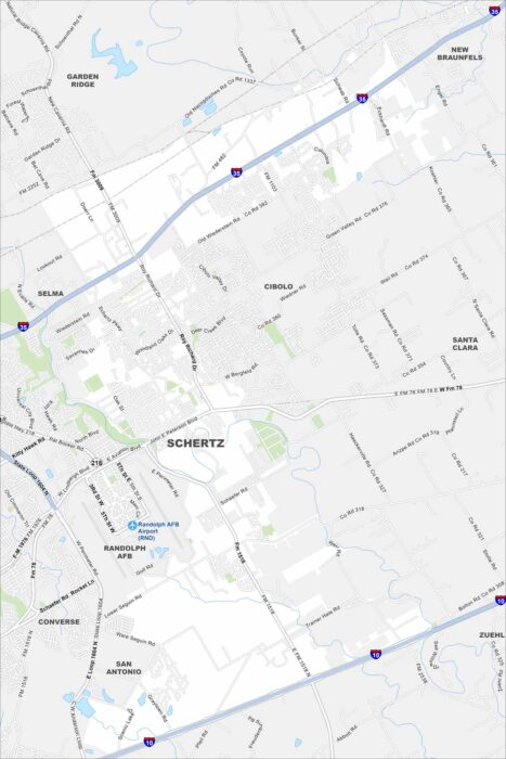 Schertz Map Texas
