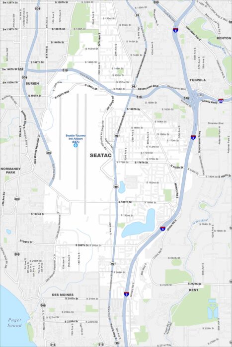 SeaTac Map Washington