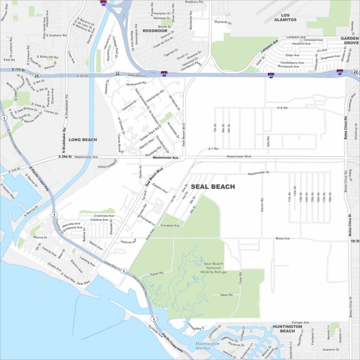 Seal Beach Map California