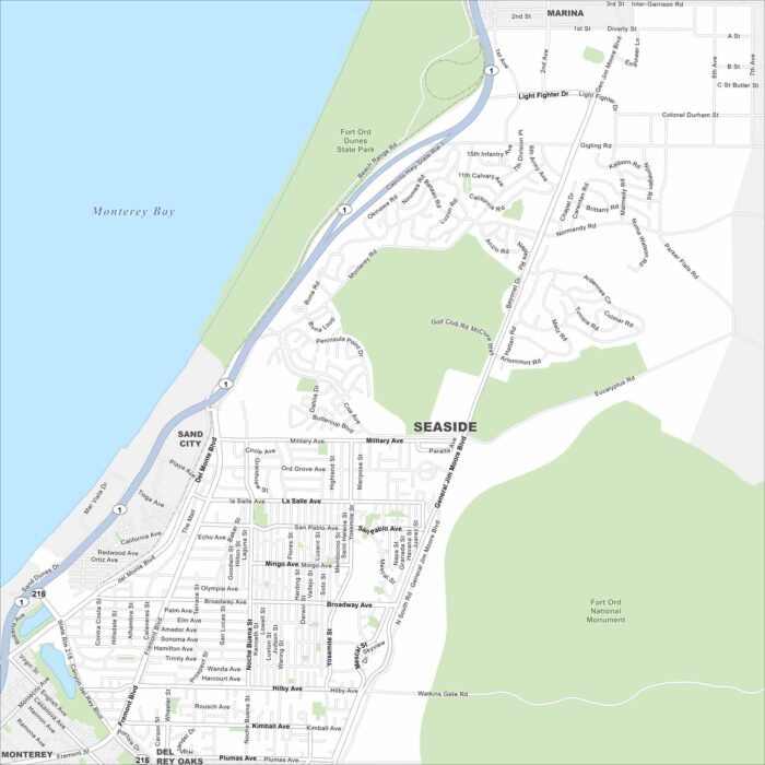 Seaside Map California