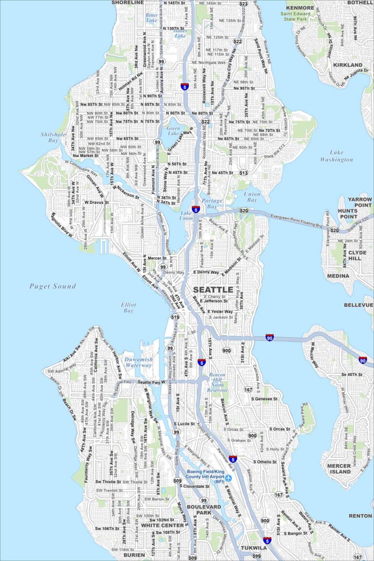 Downtown Seattle Map - US Maps