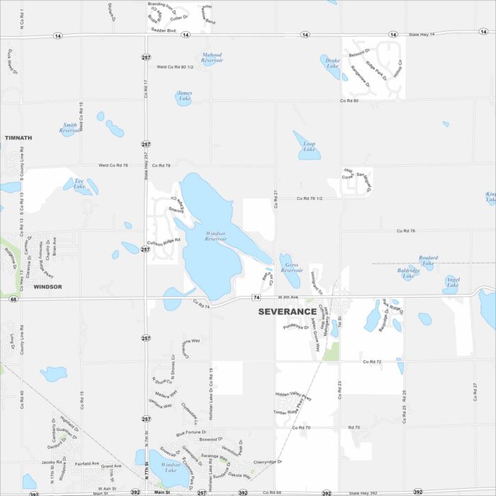 Severance Map Colorado