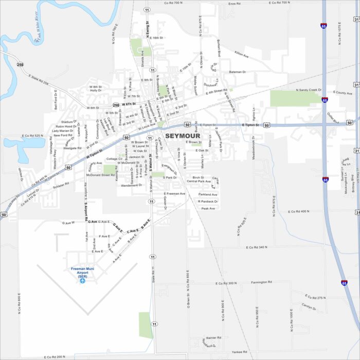 Seymour Map Indiana