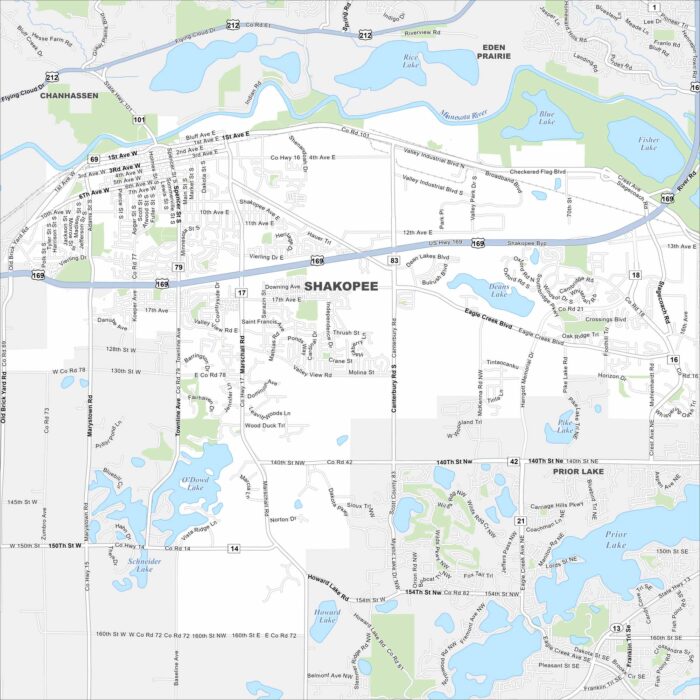 Shakopee Map Minnesota