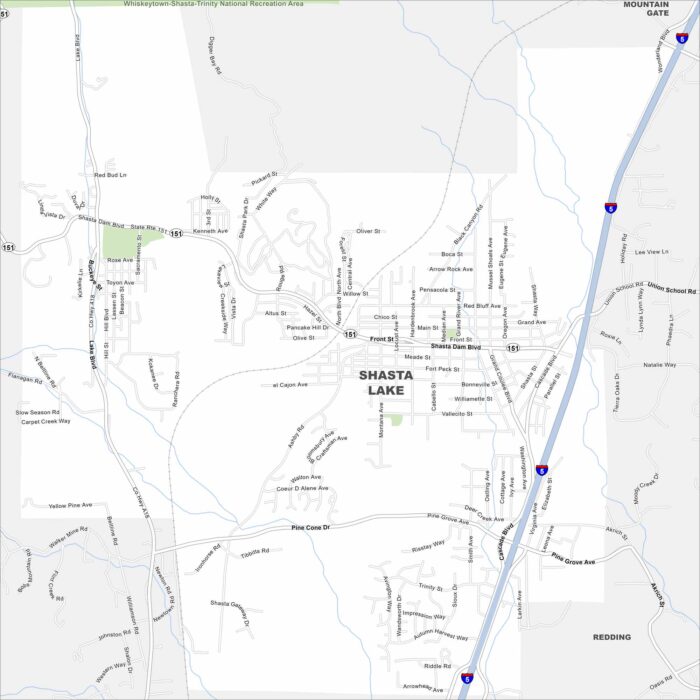 Shasta Lake Map California