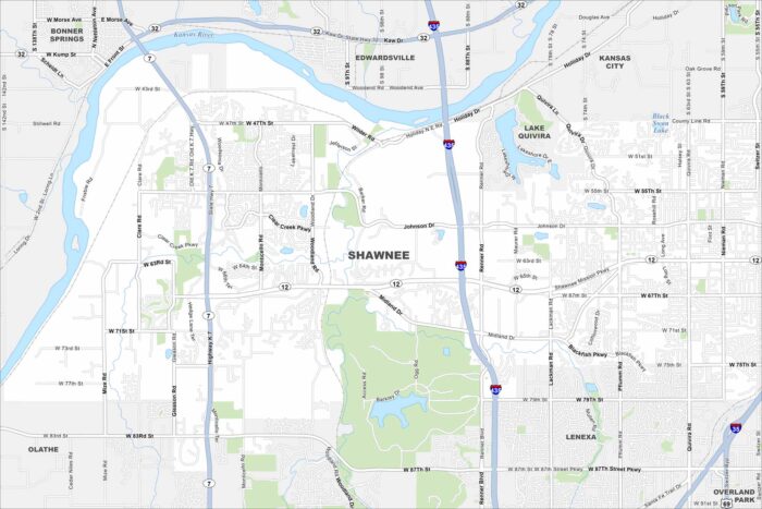 Shawnee Map Kansas