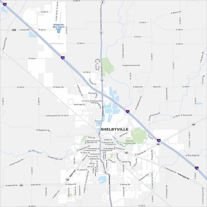 Shelbyville Map Indiana