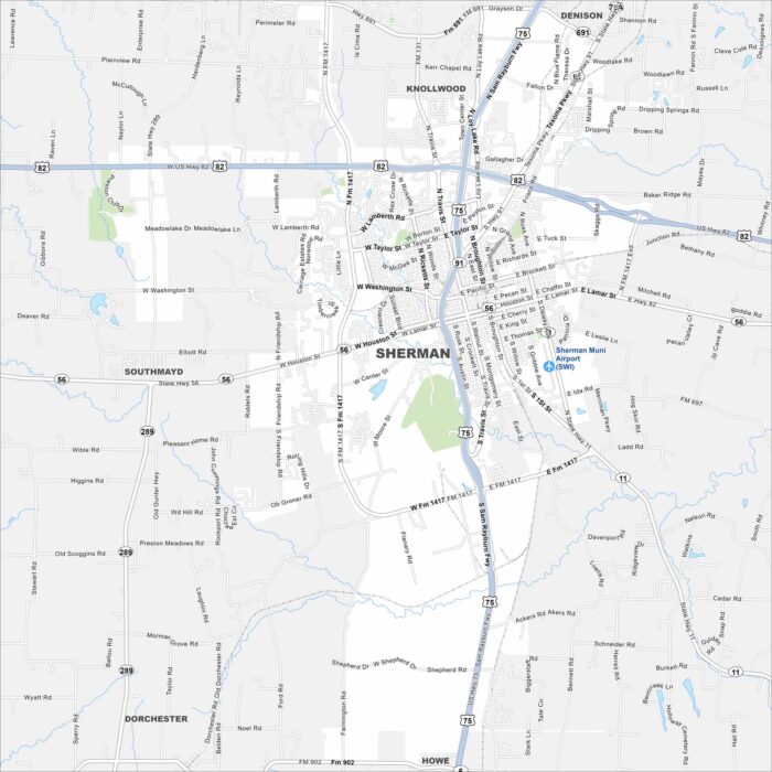 Sherman Map Texas