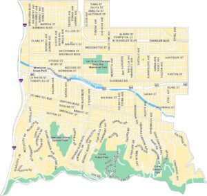 Sherman Oaks Map Los Angeles
