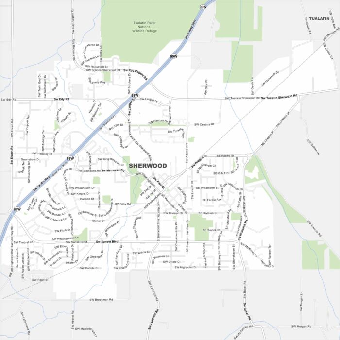Sherwood Map Oregon