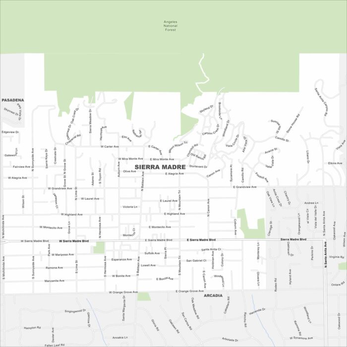 Sierra Madre Map California