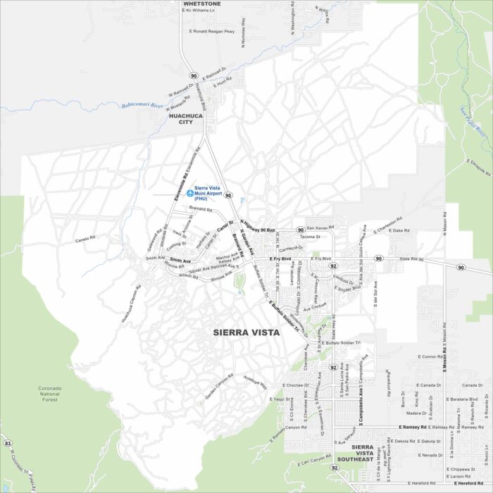 Sierra Vista Map Arizona