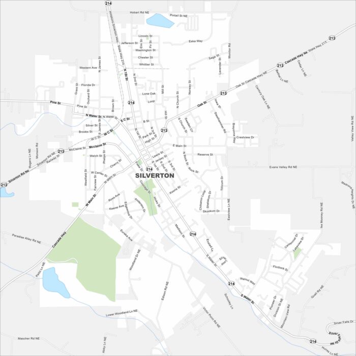 Silverton Map Oregon