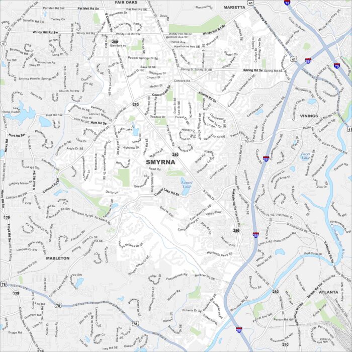 Smyrna Map Georgia