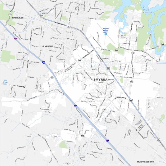 Smyrna Map Tennessee