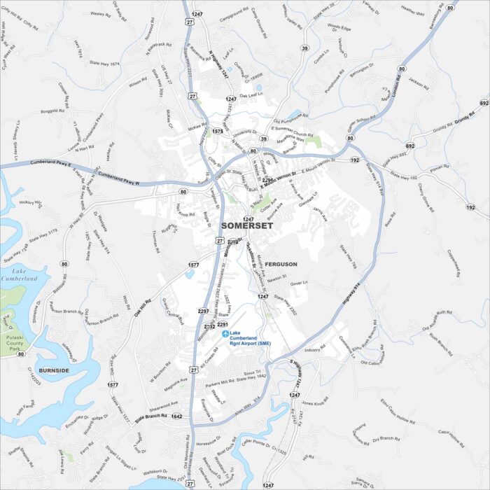 Somerset Map Kentucky