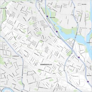 Somerville Map Massachusetts