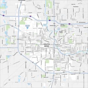 South Bend Map Indiana